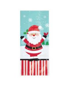 Amscan Christmas Jolly Santa Small Party Bags, 9-1/2in x 4in, Pack Of 200 Party Bags