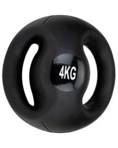 Mind Reader 8.8-Lb Medicine Ball With Handles, Black