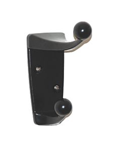 Modena Wall-Mount Coat Hook, 3 1/4inH x 2 1/4inW x 2 3/4inD, Black