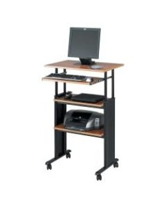 Safco Muv Stand-up Adjustable Height Desk, Cherry