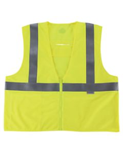 Ergodyne GloWear Flame-Resistant Hi-Vis Safety Vests, Type R, Class 2, 4X/5X, Lime, Pack Of 6 Vests