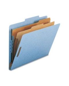 Nature Saver 2-Divider Classification Folders, Letter Size, Blue, Box Of 10