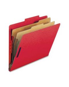 Nature Saver 2-Divider Classification Folders, Letter Size, Bright Red, Box Of 10