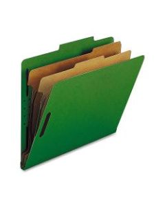 Nature Saver 2-Divider Classification Folders, Letter Size, Green, Box Of 10