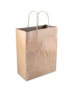 Cosco Premium Shopping Bags, 10 1/4in x 8in, Brown Kraft, Pack Of 50 Bags