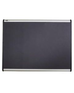 Quartet Prestige Plus Magnetic Fabric Bulletin Board, 36in x 24in, Aluminum Frame With Silver Finish