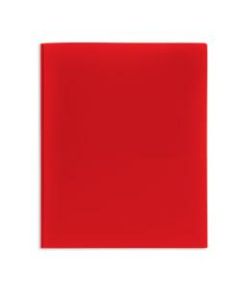 Office Depot Brand 2-Pocket Poly Folder with Prongs, Letter Size, Red