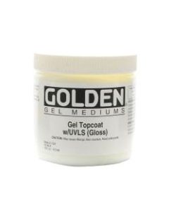 Golden Digital Mixed Media Gel Topcoat With UVLS, Gloss, 16 Oz