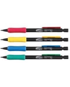 Integra Grip Mechanical Pencils - 0.7 mm Lead Diameter - Refillable - Black Lead - Assorted Barrel - 1 Dozen