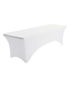 Iceberg Stretch Fabric Table Cloth, 96in x 30in, White