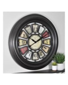 FirsTime & Co. Industrial Chic Wall Clock, Oil Rubbed Bronze