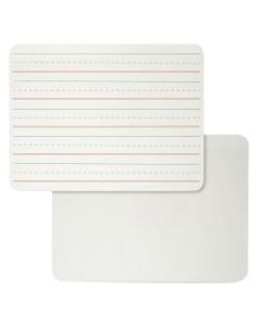 Charles Leonard Dry Erase Board, 2-Sided Lined/Plain, 9in X 12in, Pack Of 6