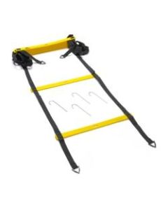 Black Mountain Products Foldable Agility Ladder With Carry Bag, 13ft, Black/Yellow