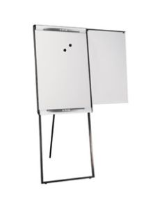 Bi Office Design Series Magnetic Dry-Erase Whiteboard Easel With Footbar, 41 1/10in x 29 1/2in, Metal Frame With Black/Gray Finish