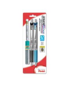 Pentel EnerGize Mechanical Pencils, Starter Set, 0.7 mm, Silver Barrel, Pack Of 2