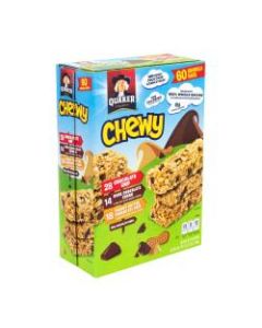 QUAKER Chewy Granola Bar Chocolate Chip & Peanut Butter Chocolate Chip Variety Pack 60 Count