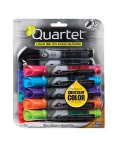 Quartet EnduraGlide Dry-Erase Markers, Chisel-Tip, Assorted Colors, Pack Of 12