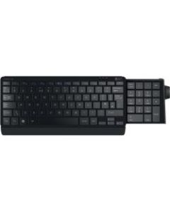 Posturite Number Slide Compact Keyboard - Wireless Connectivity - Workstation - Android, Mac, PC, iOS - Black