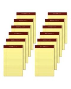 TOPS Docket Gold Premium Writing Pads, 5in x 8in, Legal Ruled, 50 Sheets, Canary, Pack Of 12 Pads