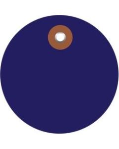Office Depot Brand Prewired Plastic Circle Tags, 2in, Blue, Pack Of 100