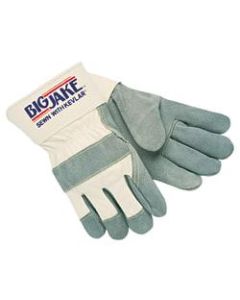 Big Jake Heavy-Duty Side Split Gloves, Small, Leather, Pack Of 12