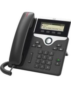 Cisco 7811 IP Phone - Wall Mountable - 1 x Total Line - VoIP - Caller ID - Speakerphone - 2 x Network (RJ-45) - PoE Ports - Monochrome - DHCP, SNTP, NAT, UDP, TCP, LLDP, SRTP, TLS, SIP Protocol(s)