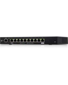 Ubiquiti 10-Port High-Performance Gigabit Router with PoE Flexibility - 10 Ports - PoE Ports - Management Port - Gigabit Ethernet - 1U - Rack-mountable, Wall Mountable, Desktop - 1 Year