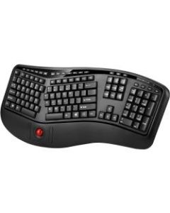 Adesso Tru-Form 3500 2.4GHz Wireless Ergonomic Trackball Keyboard