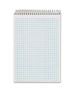 Tops NoteWorks Steno Book - 100 Sheets - Coilock Blue Margin - 16 lb Basis Weight - 6in x 9in - White Paper - Metallic Gold Cover - Plastic Cover - Perforated, Unpunched - 1 / Pad