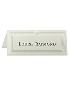 First Base Overtures Embossed Tent Cards, 1 13/16in x 4 1/4in, 30% Recycled, Ivory, Pack Of 60