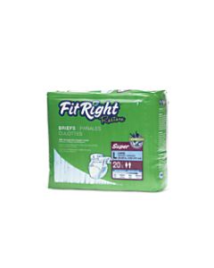 FitRight Restore Briefs, Large, Blue, Bag Of 20