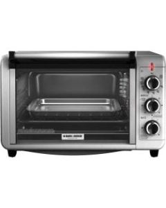 Black & Decker 6 Slice Counter Top Toaster Oven - Toast, Convection, Bake, Broil, Keep Warm - Silver, Black