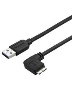 StarTech.com 0.5m 20in Slim Micro USB 3.0 Cable - M/M - USB 3.0 A to Right-Angle Micro USB - USB 3.1 Gen 1)