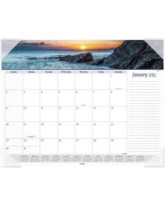 AT-A-GLANCE Seascape Panoramic Monthly Desk Pad, 21 3/4in x 17in, January 2022 to December 2022