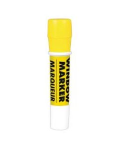 Amscan Window Markers, Broad Point, Yellow Barrel, Yellow Ink, Pack Of 4 Markers