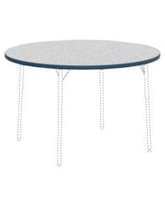 Lorell Classroom Round Activity Table Top, 48inW, Gray Nebula/Navy