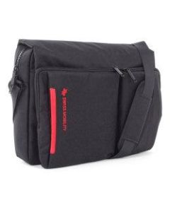 Swiss Mobility Stride Messenger Bag With 15.6in Laptop Pocket, Black