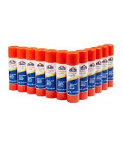 Elmers Office Strength Glue Sticks, All Purpose, 0.77 Oz, Clear, Pack Of 12