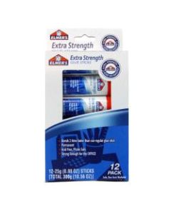 Elmers Extra-Strength Office Glue Sticks, 0.88 Oz., Pack Of 12