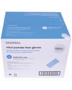 Daxwell Vinyl Gloves, Small, Clear, 100 Gloves Per Pack, Box Of 10 Packs