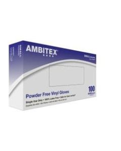 Tradex International Powder-Free Vinyl General Purpose Gloves, Small, Clear, Box Of 100