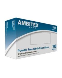 Tradex International Powder-Free Nitrile Exam Gloves, Medium, Blue, Box Of 100 Gloves