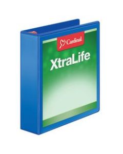 Cardinal XtraLife Locking Slant-D Ring 3-Ring Binder, 2in D-Rings, 55% Recycled, Black