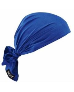 Ergodyne Chill-Its 6710CT Evaporative Cooling Triangle Hats With Cooling Towels, Solid Blue, Pack Of 6 Hats