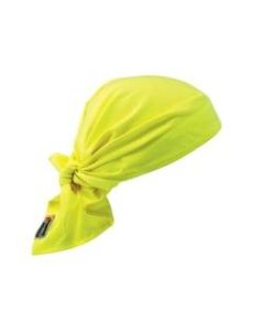 Ergodyne Chill-Its 6710FR Evaporative FR Cooling Triangle Hats, Lime, Pack Of 6 Hats