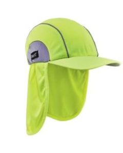 Ergodyne Chill-Its 6650 High-Performance Hat With Neck Shade, One Size, Lime