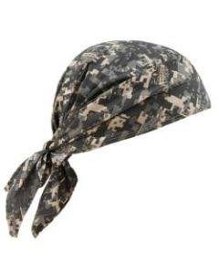 Ergodyne Chill-Its 6710CT Evaporative Cooling Triangle Hats With Cooling Towels, Camo, Pack Of 6 Hats