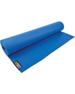 GoFit Double-Thick Yoga Mat With Yoga Posture Poster, 68inH x 24inW, Blue