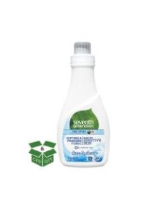 Seventh Generation Natural Liquid Fabric Softener, Free And Clear, 32 Oz, Carton Of 6