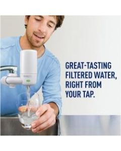 Brita Complete Water Faucet Filtration System with Light Indicator - Faucet - 100 gal - 4 / Carton - White